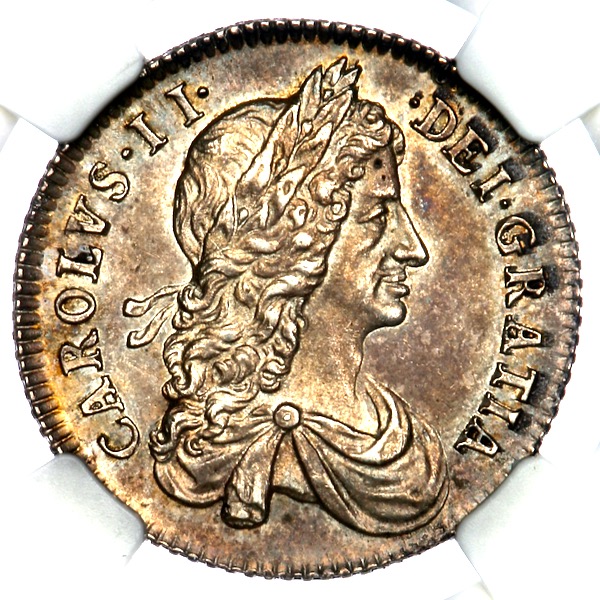 1663 Charles II Shilling Practically Uncirculated. NGC - MS62