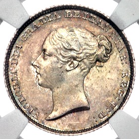 Extremely Rare 1854 Victoria Sixpence