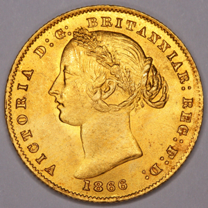 1866 Australian Sovereign Uncirculated Grade