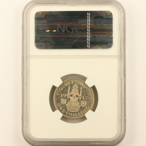 1947 George VI Shilling NGC - Proof 65 Cameo