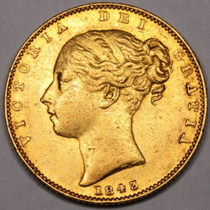 1843 Victoria Sovereign Good Very Fine