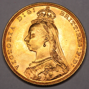 1887 Victoria Jubilee Head Sovereign Uncirculated Grade