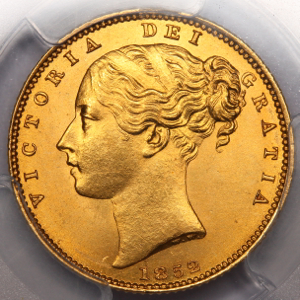 1852 Victoria Sovereign Choice uncirculated Grade. PCGS - MS64