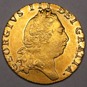 1799 George III Guinea Extremely fine grade. PCGS - AU58