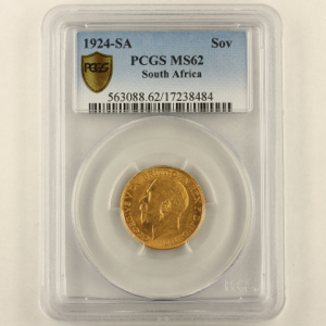 1924 George V Sovereign PCGS - MS62