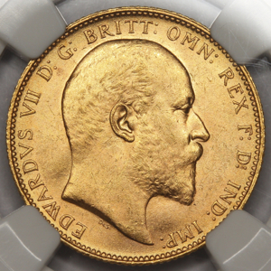 1904 Edward VII Sovereign Uncirculated Grade. NGC - MS64