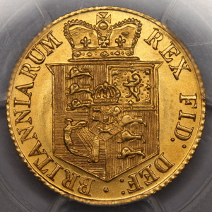 1818 George III Half Sovereign Uncirculated Grade. PCGS - MS63