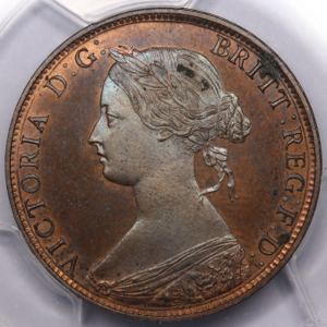 1868 Victoria Bronze Halfpenny Choice Uncirculated. PCGS - PR64 BN