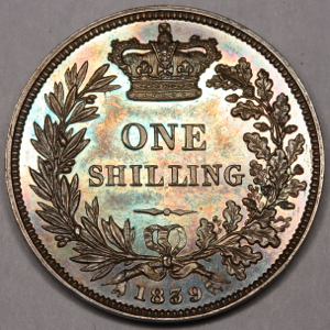 1839 Victoria Proof Shilling Choice Uncirculated. PCGS - PR64