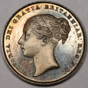 1839 Victoria Proof Shilling Choice Uncirculated. PCGS - PR64