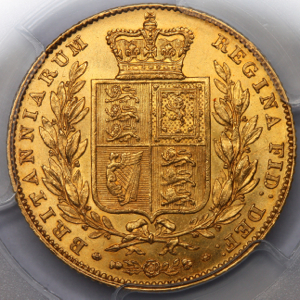 1838 Victoria Sovereign Practically uncirculated. PCGS - MS62