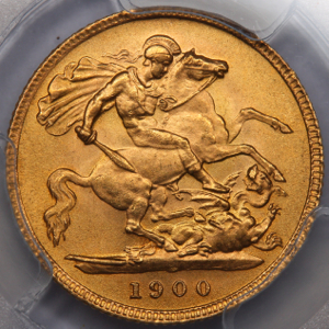 1900 Victoria Old Head Half Sovereign Choice Uncirculated. PCGS - MS64+