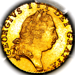1800 George III Half Guinea Uncirculated Grade. PCGS - MS63