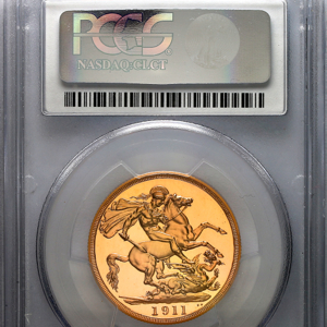 1911 George V Two Pounds PCGS - Proof 65