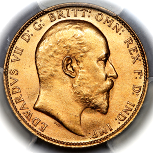 1904 Edward VII Sovereign Choice Uncirculated. PCGS - MS64