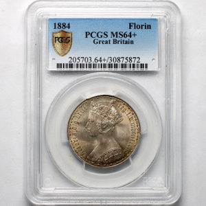 1884 Victoria Florin Choice Uncirculated. PCGS - MS64+