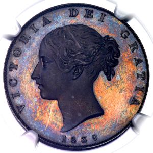 1839 Victoria Proof Halfcrown NGC - PF63