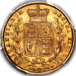 1859 Victoria Sovereign PCGS - About Uncirculated 55