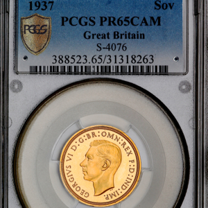 1937 George VI Proof Sovereign PCGS - PR65 CAM