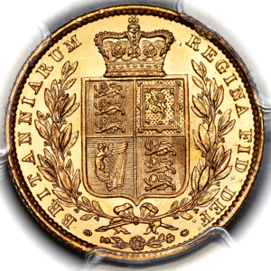 1849 Victoria Sovereign PCGS - MS65