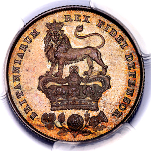 1825 George IV Shilling Brilliant Uncirculated. PCGS - MS65