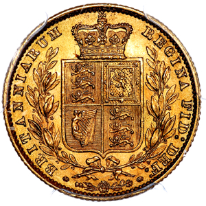 1861 Victoria Sovereign PCGS - MS64