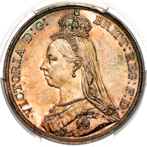 1887 Victoria Jubilee Head Crown Choice uncirculated. PCGS - MS64