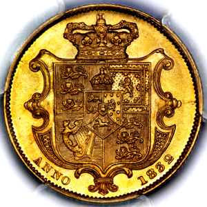 1832 William IV Sovereign Choice uncirculated grade. PCGS - MS63+