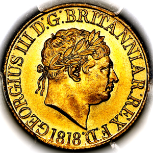 1818 George III Sovereign PCGS - MS64+