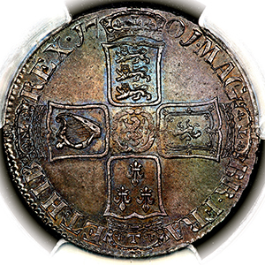 1701 William III Halfcrown Choice uncirculated. PCGS - MS64