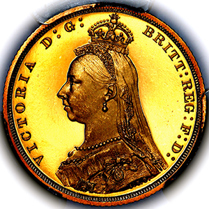 1887 Victoria Jubilee Head Proof Sovereign Practically FDC. PCGS - PR65 DCAM