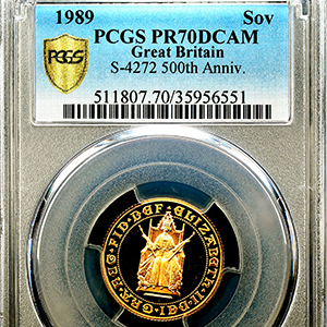 1989 Elizabeth II Sovereign FDC. PCGS - PR70 DCAM