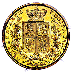 1862 Victoria Sovereign PCGS - AU58