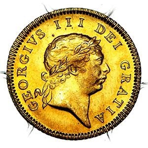 1811 George III Half Guinea Practically uncirculated. PCGS - MS62