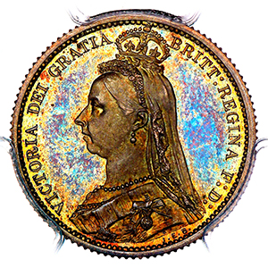 1887 Victoria Jubilee Head Proof Sixpence Practically FDC. PCGS - PR65CAM