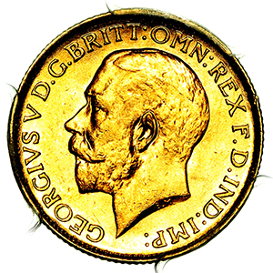 1919 George V Sovereign Choice Uncirculated. PCGS - MS64