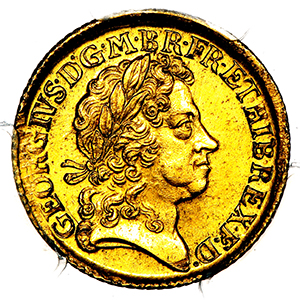 1722 George I Guinea Uncirculated grade. PCGS - Mint State 63