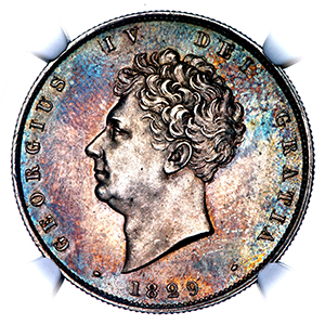 1829 George IV Halfcrown Choice Uncirculated. PCGS - MS64