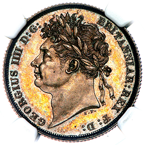 1824 George IV Proof Shilling NGC - Proof 64