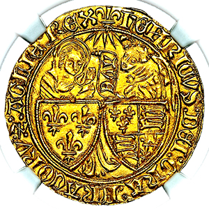 1423-1432 George II Shilling NGC - MS65