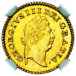 1799 George III Third Guinea Uncirculated. NGC - MS63