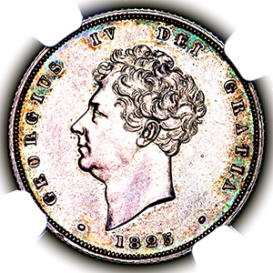 1825 George IV Proof Shilling NGC - PF62