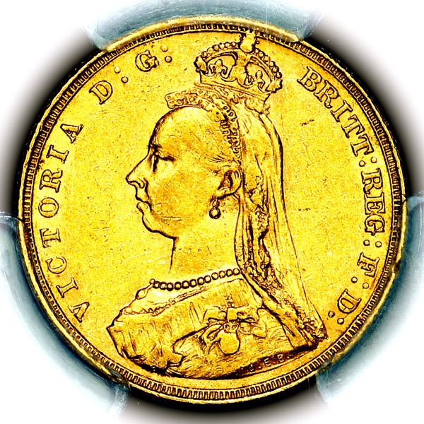 1888 Victoria Jubilee Head Sovereign PCGS - AU53