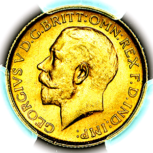 1921 George V Sovereign Choice uncirculated. PCGS - MS64