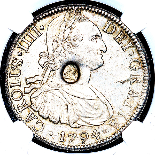 1797-1799 George III Dollar Uncirculated. NGC - MS63+ C/S UNC STD