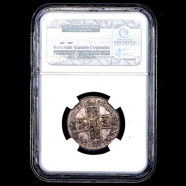 1708 Anne Shilling Brilliant uncirculated. NGC - MS66
