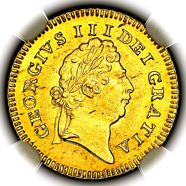 1803 George III Third Guinea Choice Uncirculated. NGC - MS64