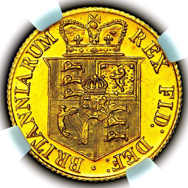 1818 George III Half Sovereign Brilliant Uncirculated. NCG - MS65+