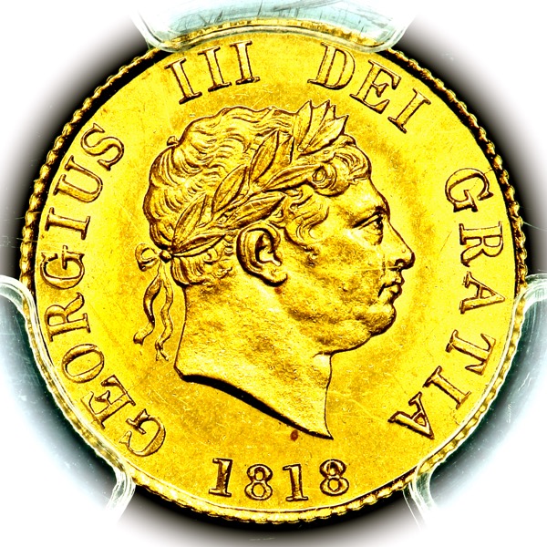 1818 George III Half Sovereign Brilliant Uncirculated. PCGS - MS65