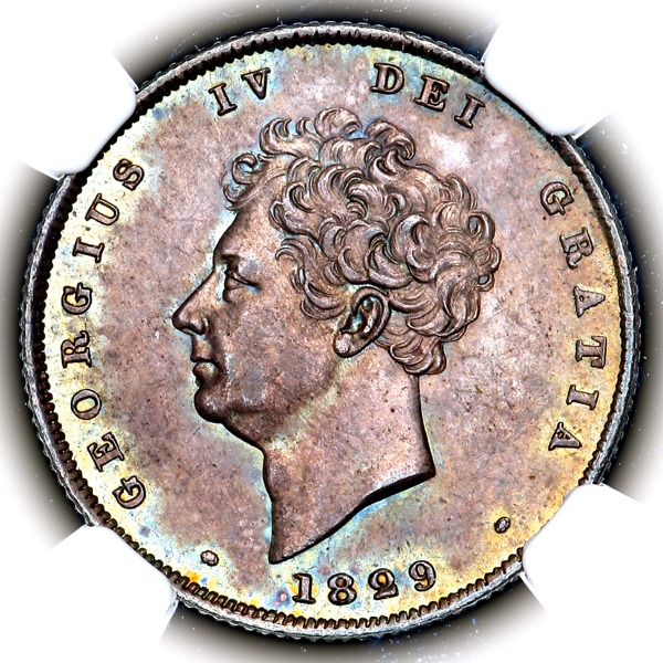 1829 George IV Shilling Choice Uncirculated. NGC - MS64